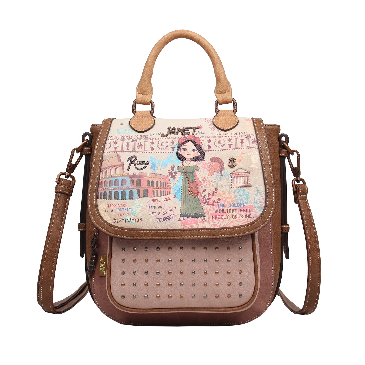 Bolso Tote Janet Denese – J038: Colección Tour of Rome