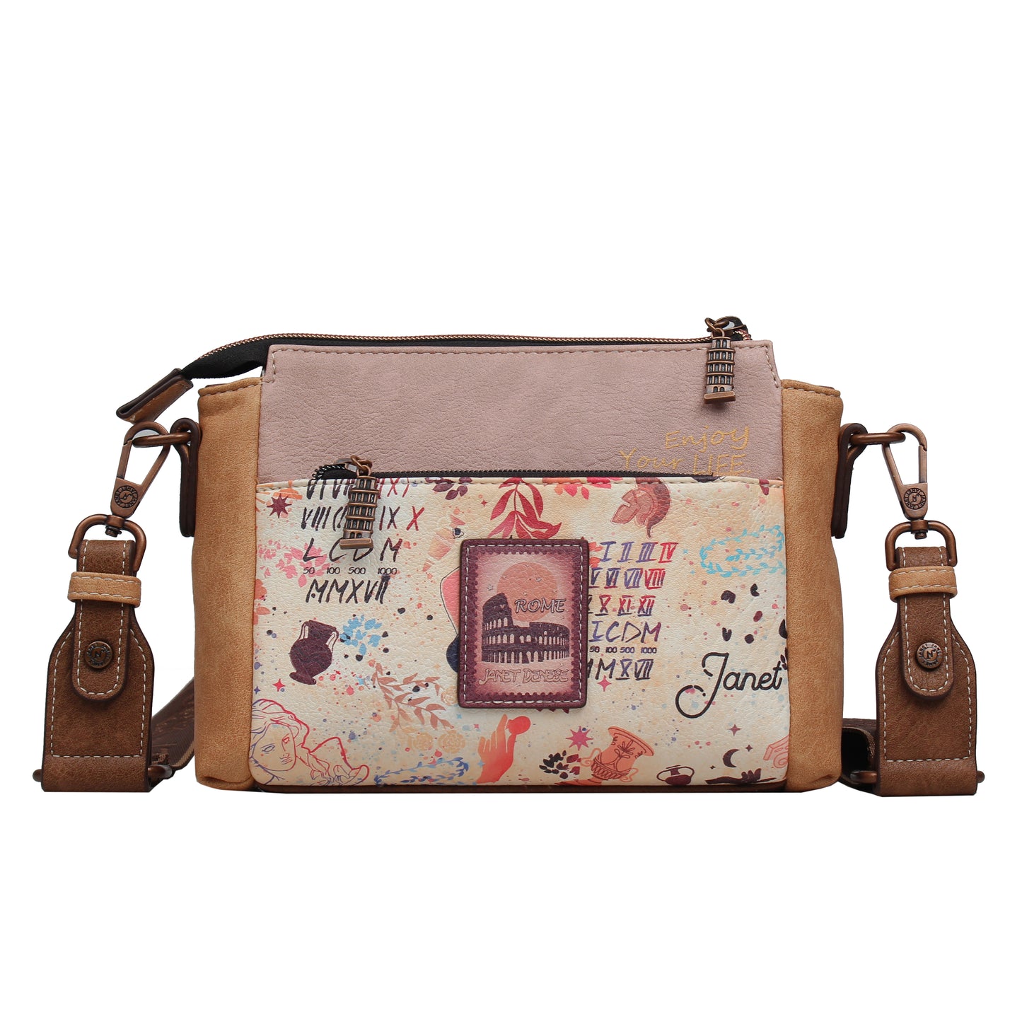 Bolso Janet Denese – J053B: Colección Tour of Rome