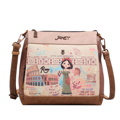 Bolso Crossbody JANET DENESE –  J075B Colección Tour of Rome