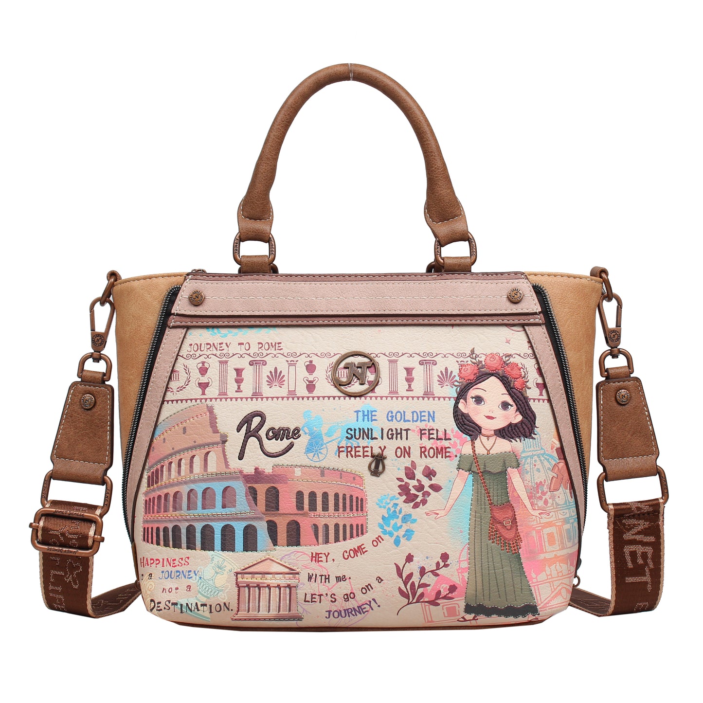 Bolso Tote JANET DENESE - J082B Colección Tour of Rome