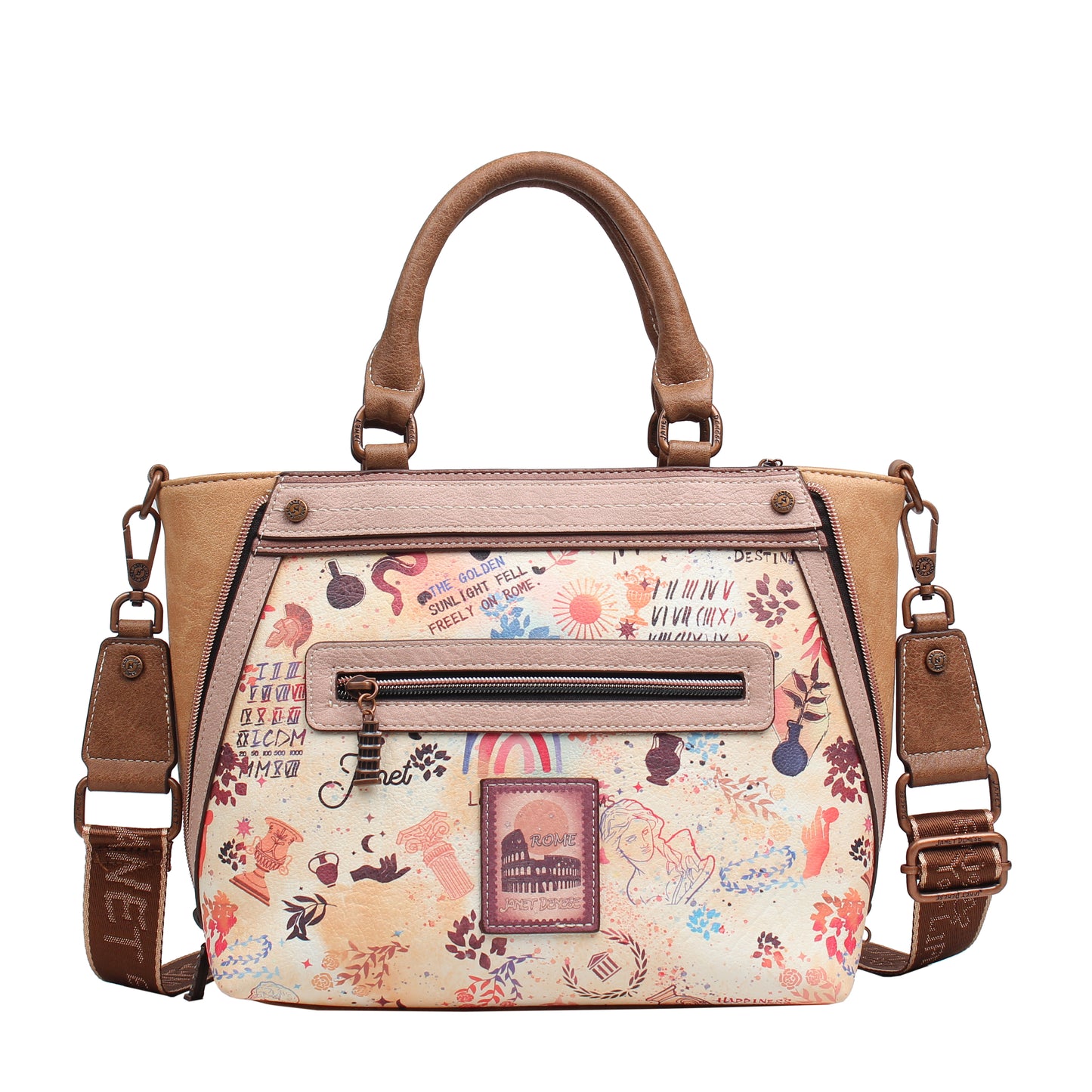 Bolso Tote JANET DENESE - J082B Colección Tour of Rome