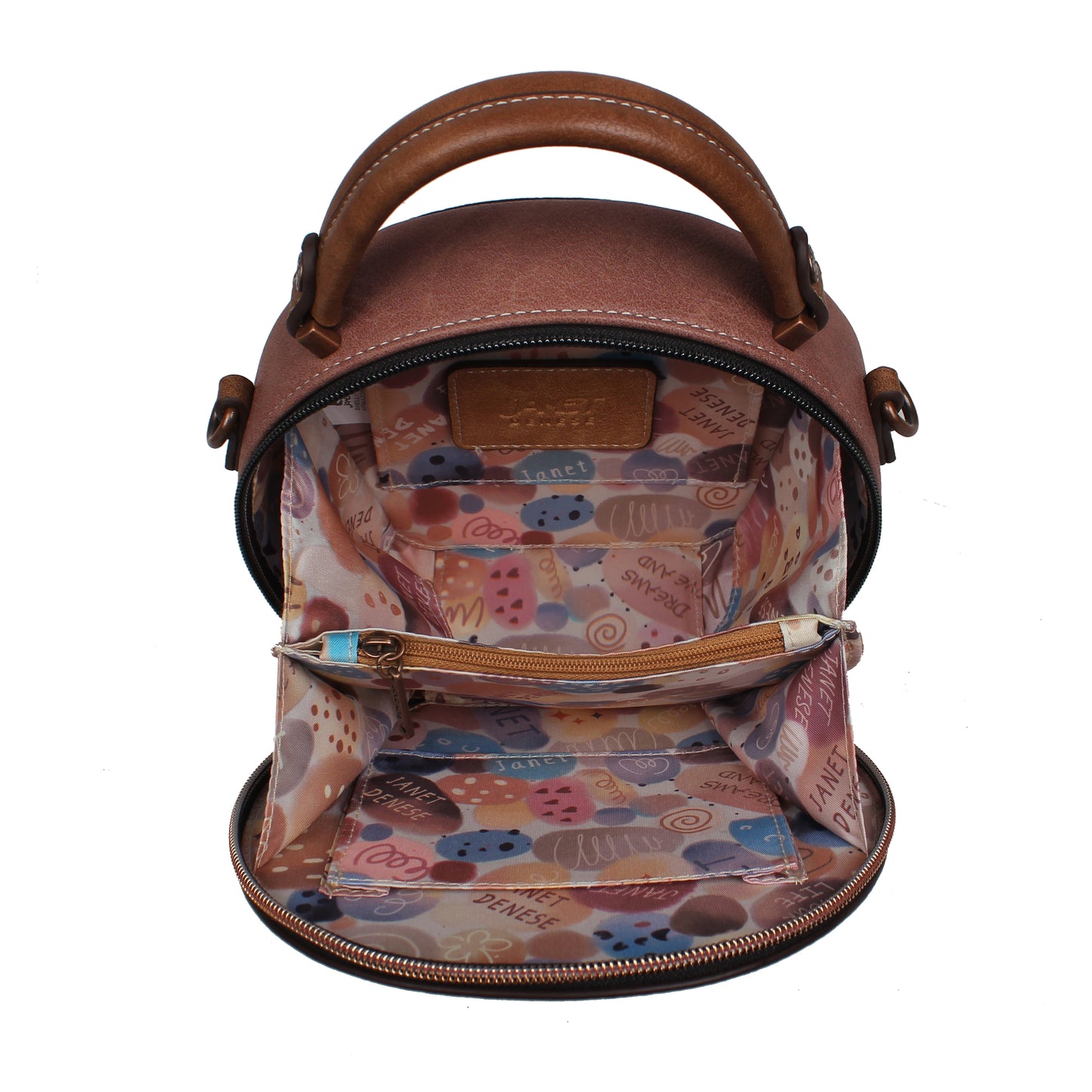 Bolso Crossbody Redondo JANET DENESE - J109A Colección Tour of Rome
