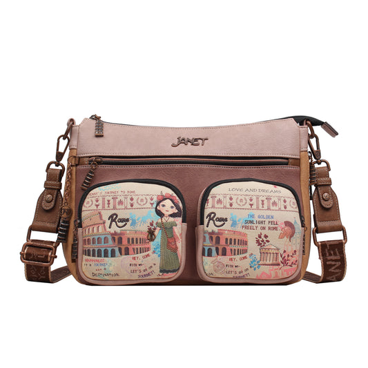 Bolso Crossbody JANET DENESE - J117A Colección Tour of Rome