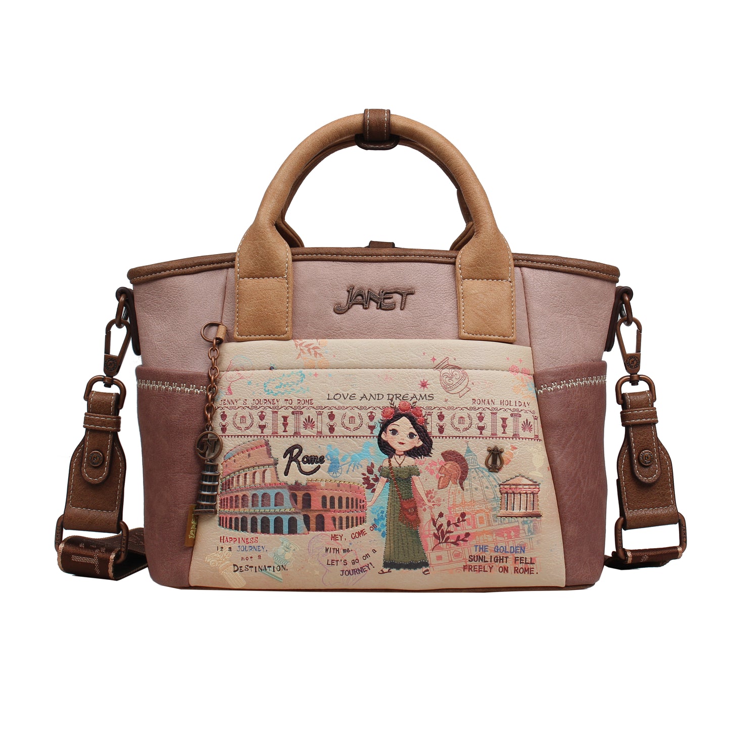 Bolso Tote Versátil JANET DENESE - J118A Colección Tour of Rome