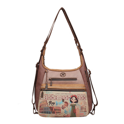 Bolso Mochila Convertible JANET DENESE - J119A Colección Tour of Rome