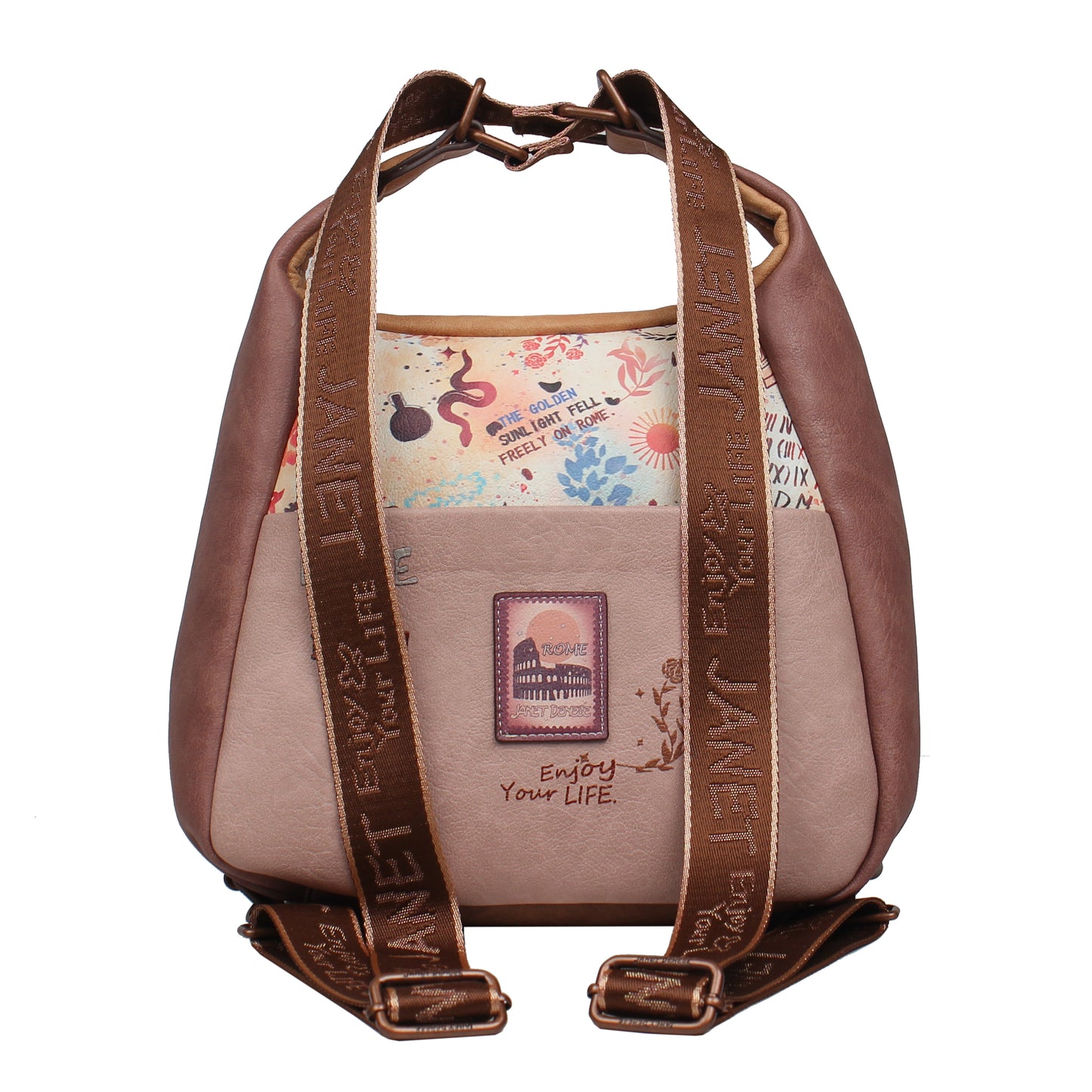 Bolso Mochila Convertible JANET DENESE - J119A Colección Tour of Rome