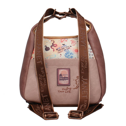 Bolso Mochila Convertible JANET DENESE - J119A Colección Tour of Rome