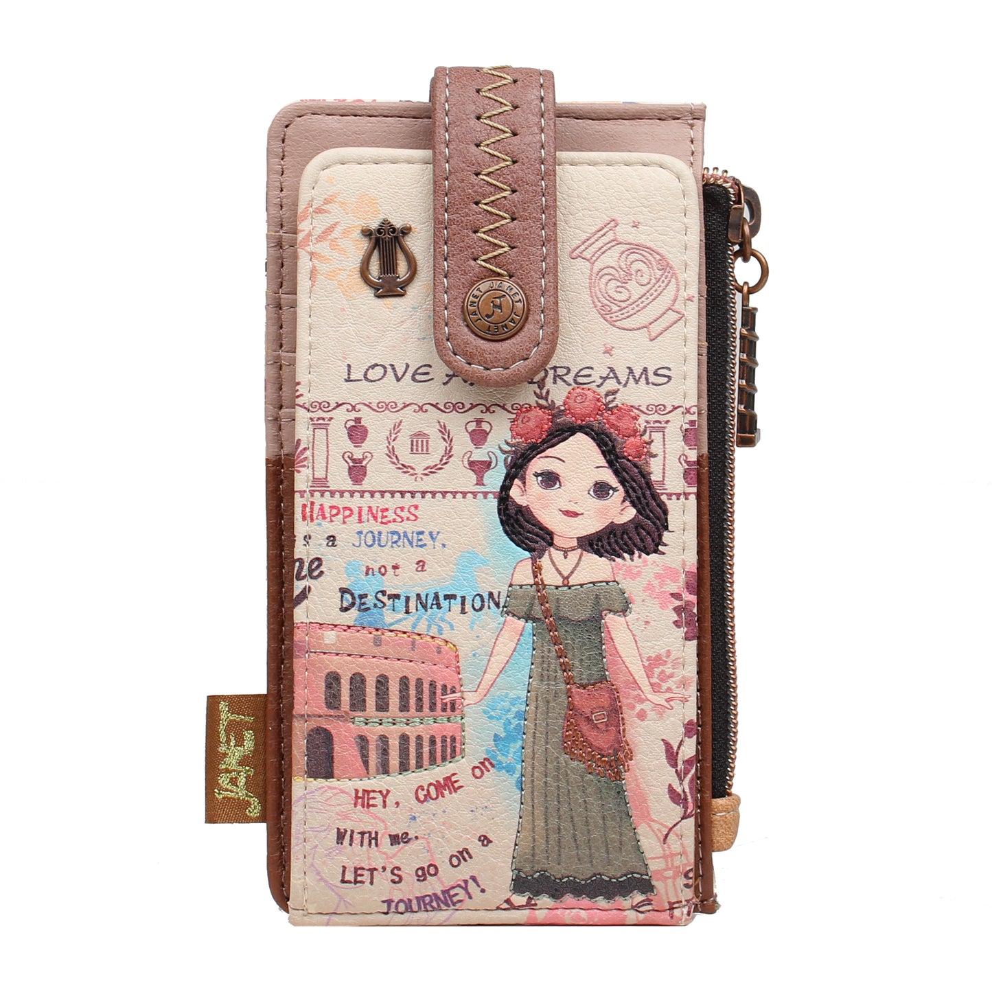 Cartera Organizadora JANET DENESE - JW-007C Colección Tour of Rome